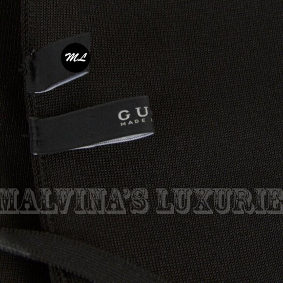 GUCCI BRA TOP BLACK VISCOSE SPAGHETTI STRAPS sz L / Large - Picture 4 of 5